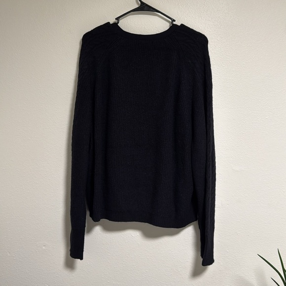 J. Crew Supersoft cropped cable-knit sweater-tank set in Black - Picture 9 of 9